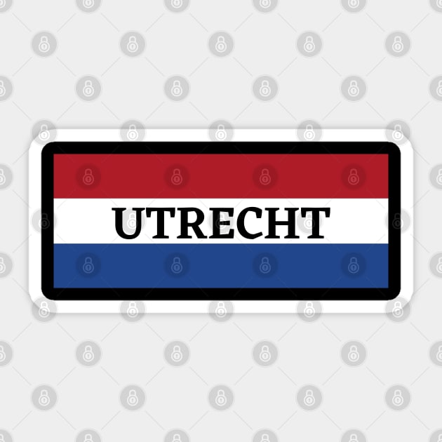Utrecht City in Dutch Flag Sticker by aybe7elf